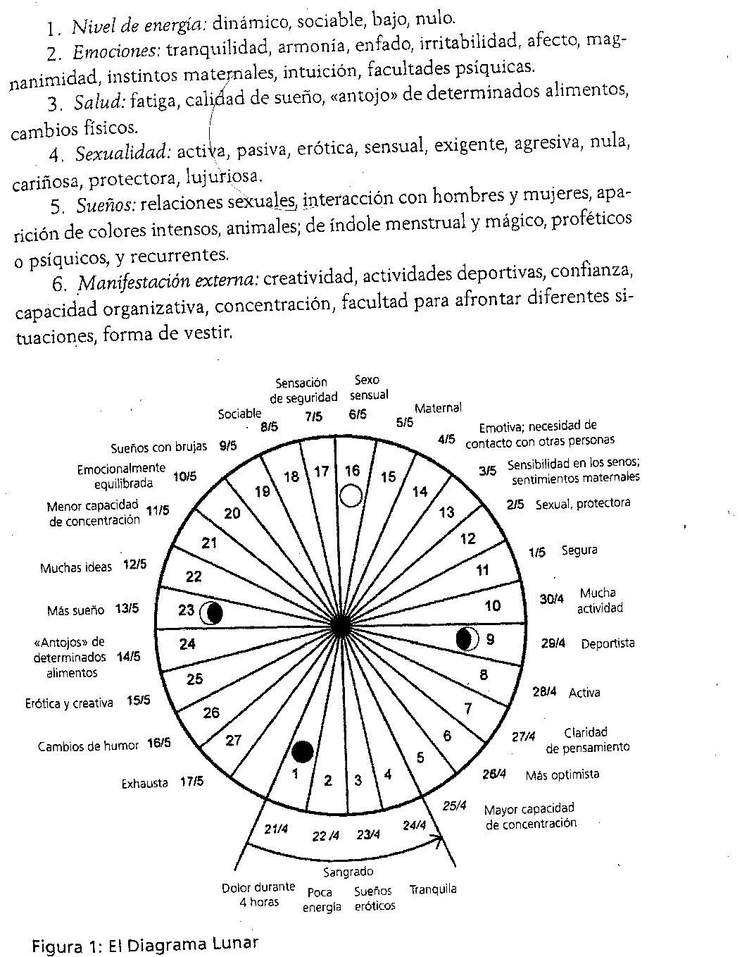 ciclo menstrual y fases de la luna